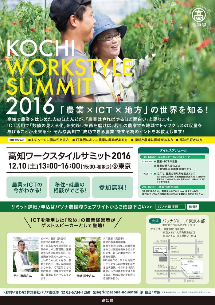 【高知県】KOCHI WORKSTYLE SUMMIT 2016 | 移住関連イベント情報