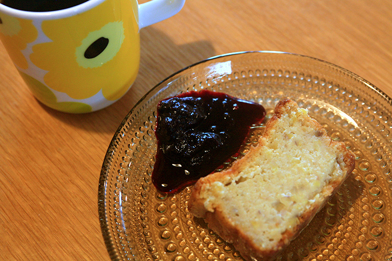 ▲鈴木さんのご両親がつくったバナナケーキとこはぜのジャム