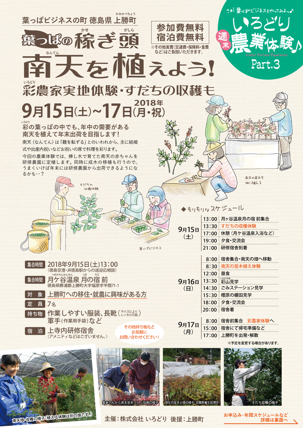 上勝町 いろどり農業研修 Part.3 募集 | 移住関連イベント情報
