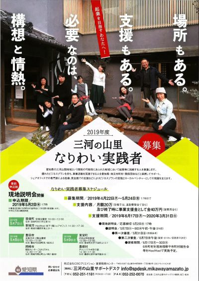 三河の山里　なりわい実践者募集 | 移住関連イベント情報