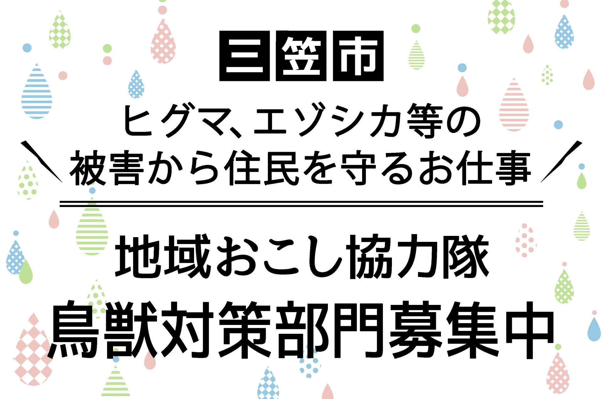 【三笠市】ヒグマ・エゾシカなどの有害鳥獣対策を行う地域おこし協力隊募集 | 地域のトピックス