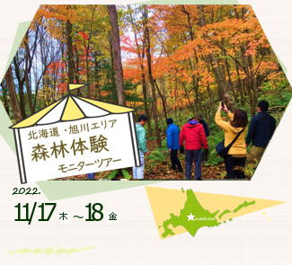 北海道・旭川エリア「森林体験モニターツアー」のご案内 | 地域のトピックス