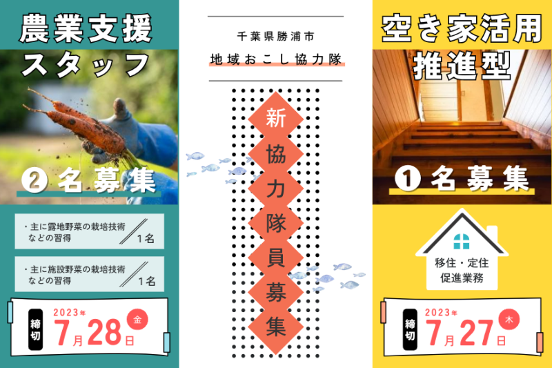 【勝浦市】地域おこし協力隊3名募集《空き家活用推進型 / 農業支援スタッフ》 | 移住関連イベント情報