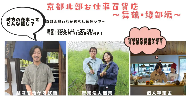 【キャンセル待ち】京都北部お仕事百貨店~舞鶴・綾部編~ | 移住関連イベント情報