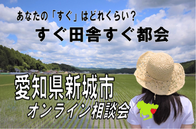 すぐ田舎すぐ都会　愛知県新城市　オンライン移住相談会　5月18日（土） | 