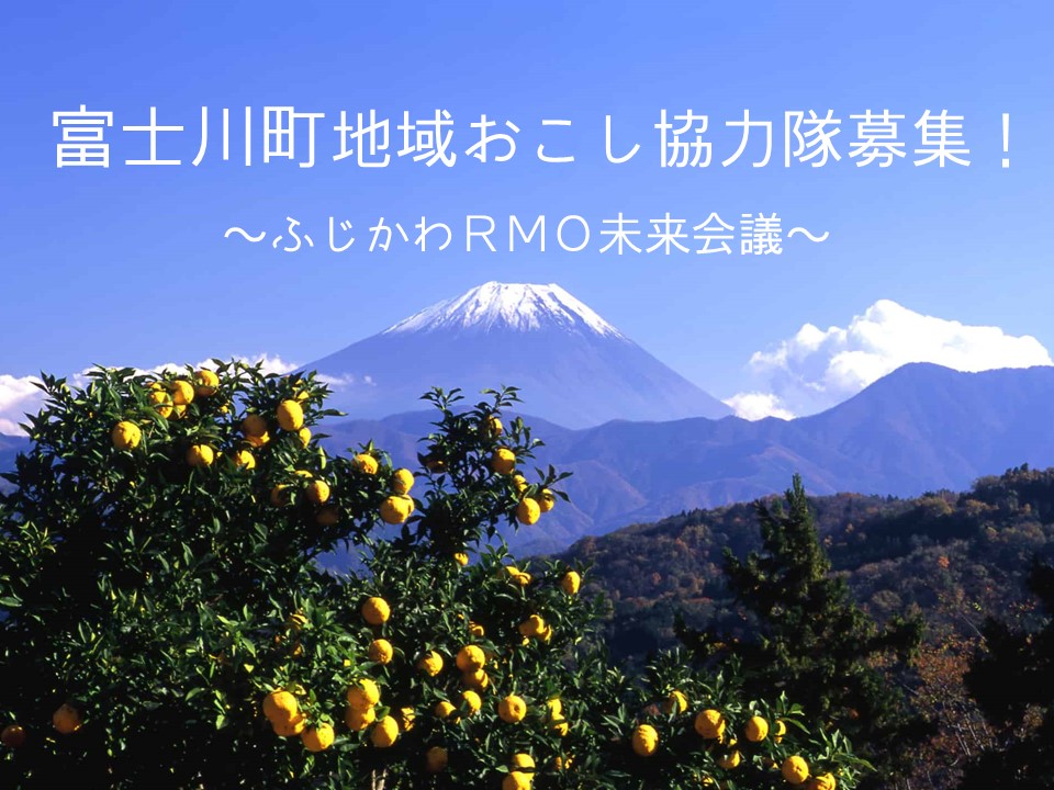 富士川町地域おこし協力隊(ふじかわRMO未来会議)隊員を募集! | 移住関連イベント情報