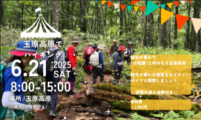 【6/21土】初夏の玉原ハイキング〜沼田市田舎体験ツアー第2回 | 移住関連イベント情報