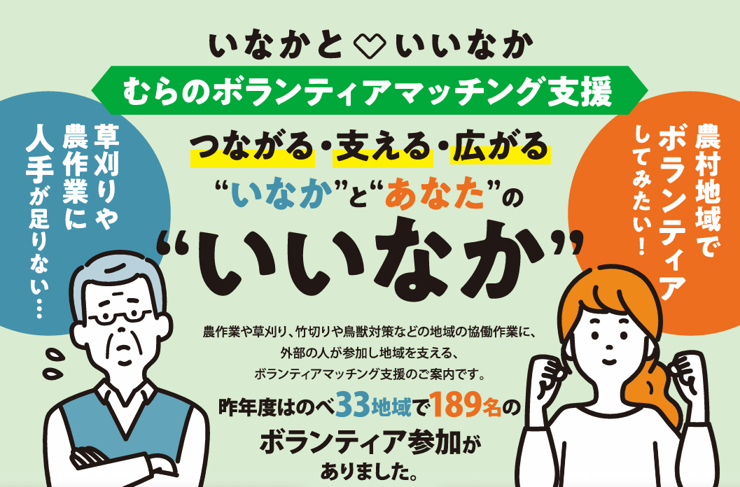 【福島県】農村地域のボランティアをしながら「いなかといいなか」になりませんか? | 地域のトピックス