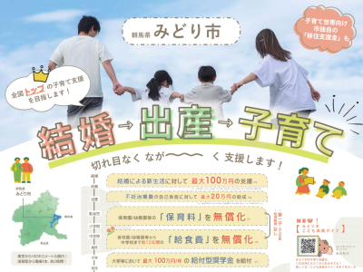 みどり市の子育て支援がすごい！子育て世帯向け独自の「移住支援金」も！ | 地域のトピックス