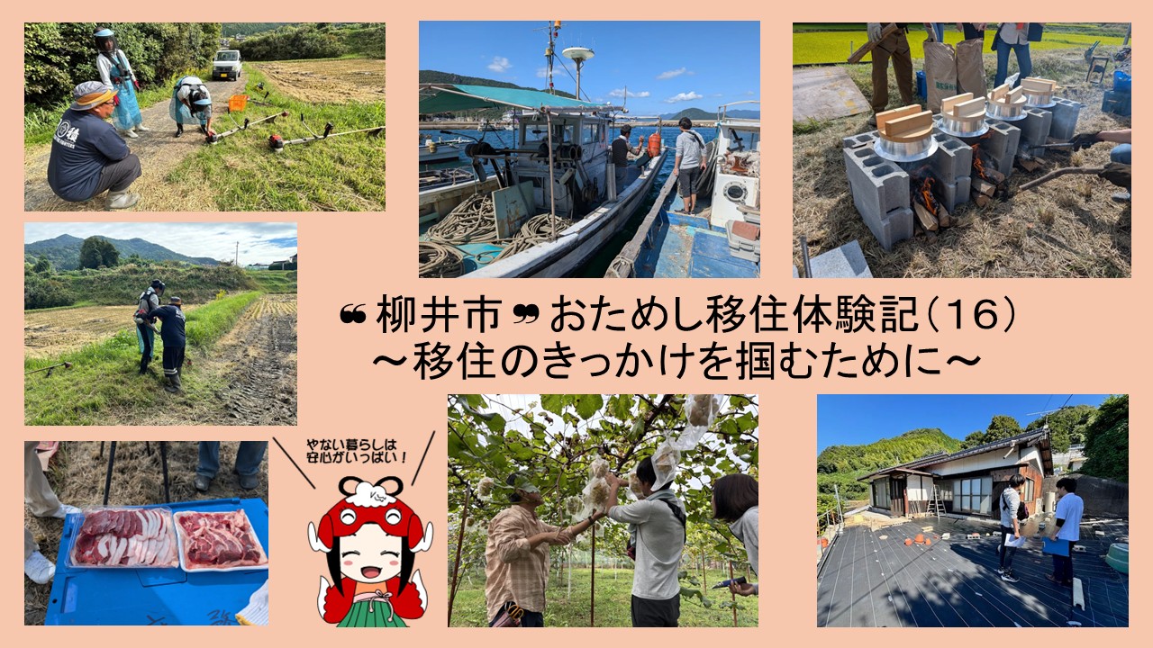【柳井市】おためし移住体験記（１６）～移住のきっかけを掴むために～ | 地域のトピックス