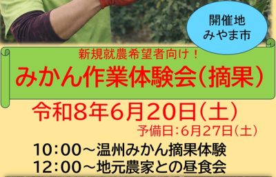 山川みかん作業体験会（摘果） | 移住関連イベント情報