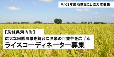 【10月着任】金色の穂平線が見える河内町の「ライスコーディネーター」 | 地域のトピックス