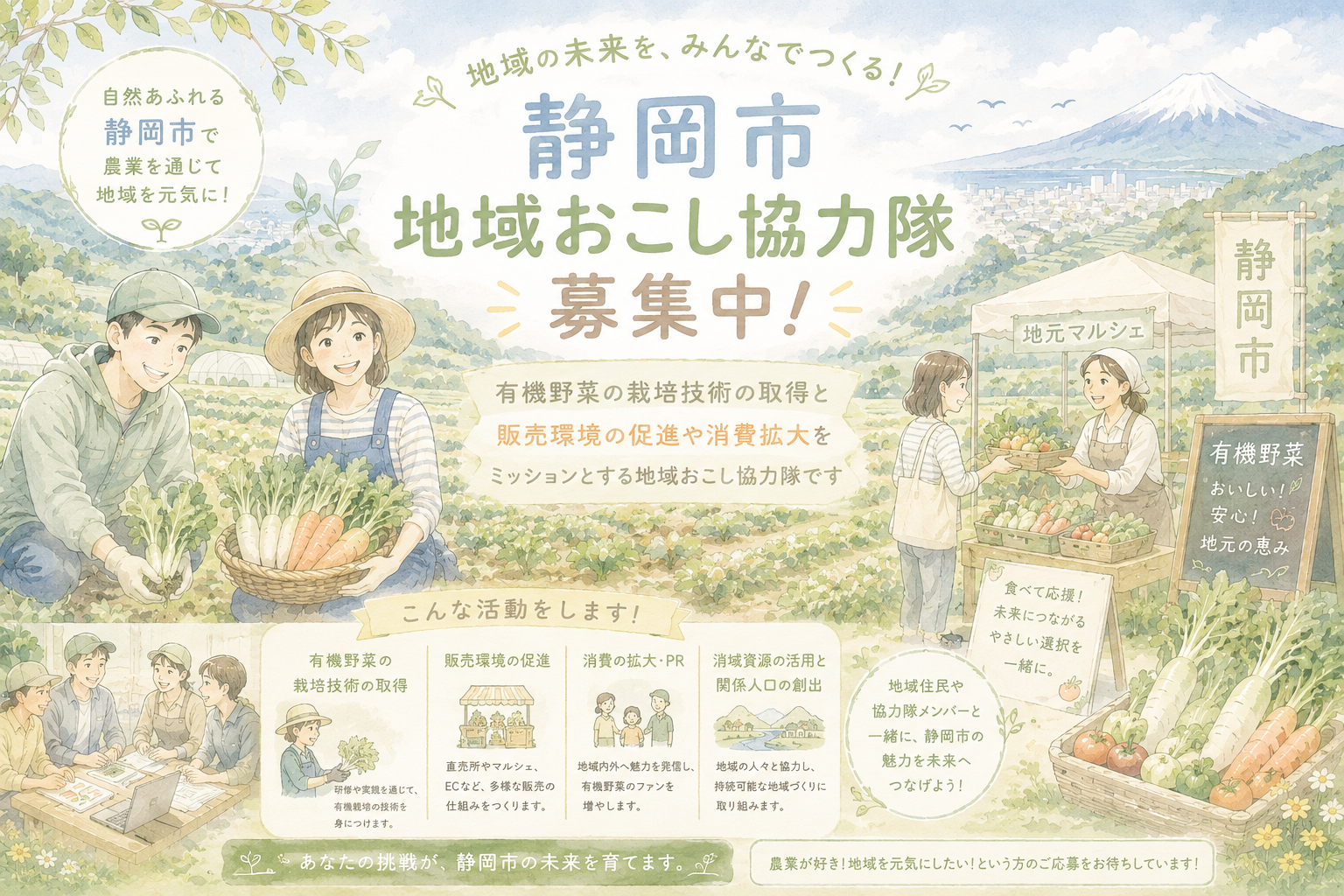 有機で未来をつくる、静岡市ではじめる。有機農業地域おこし協力隊募集 | 地域のトピックス