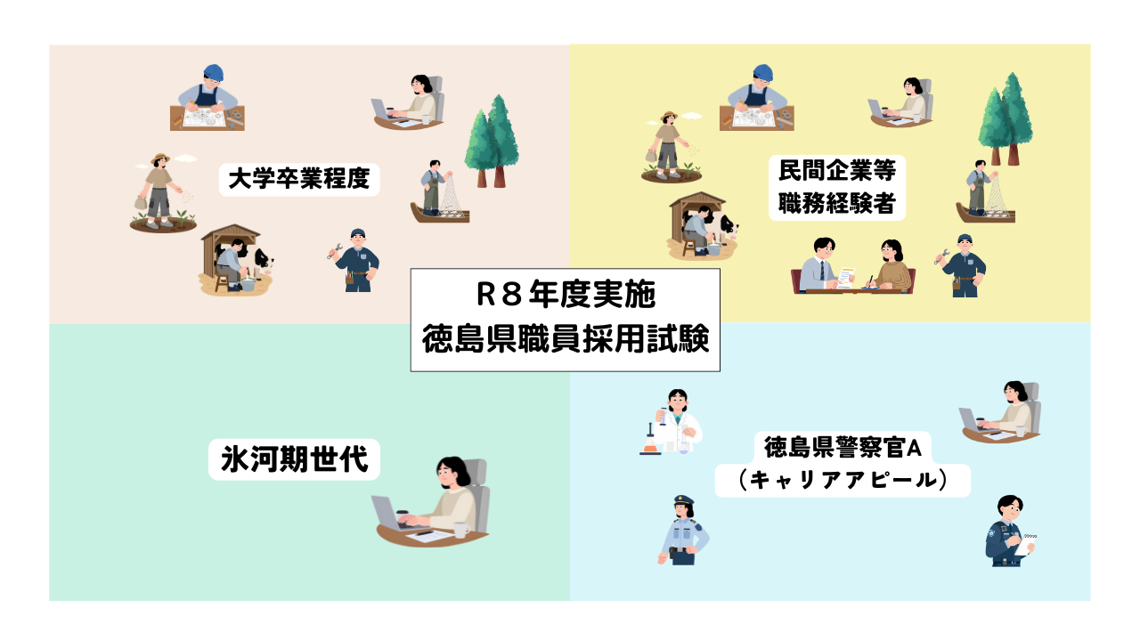 ありかも！徳島で公務員｜徳島県職員採用試験（大卒程度・民間企業等職務経験者・氷河期世代・警察官A（キャリアアピール）） | 地域のトピックス