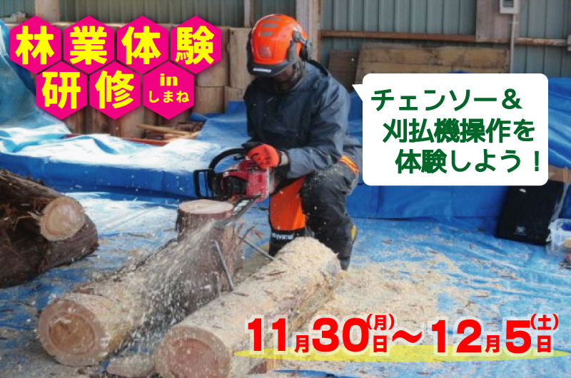 「令和８年度　林業体験研修（第２回）」参加者募集 | 移住関連イベント情報
