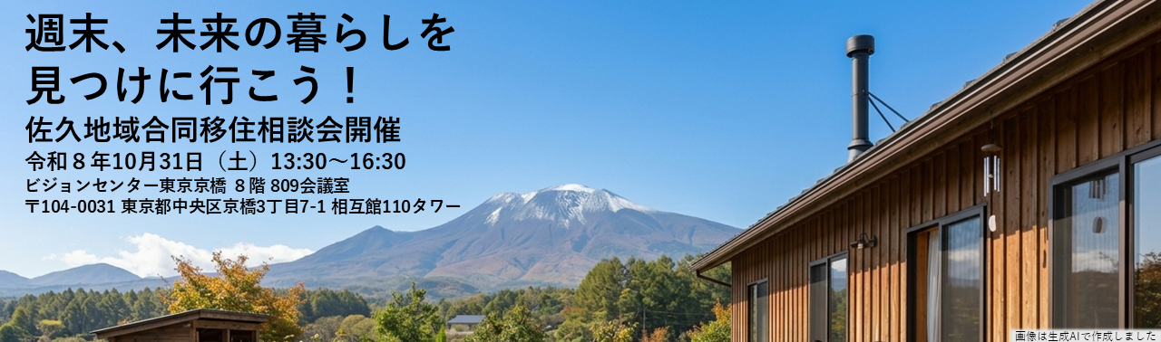 佐久地域合同移住相談会～週末、未来の暮らしを見つけに行こう!～ | 移住関連イベント情報